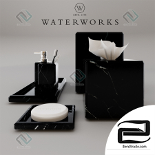 Luna Marble Vanity Accessories Bathroom Set