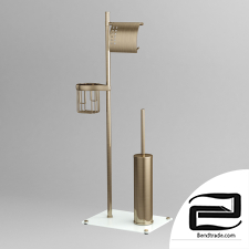 Combined stand for toiletery bronze