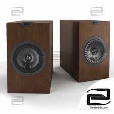 KEF Q350 walnut speakers