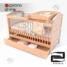 Children's bed Wooden crib