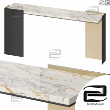 Baker Wrap Marble Top Console