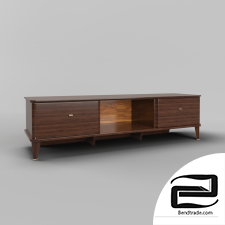 TV bedside table Fratelli Barri MESTRE in finishing mahogany veneer (Mahogany C), FB.TV.MES.329