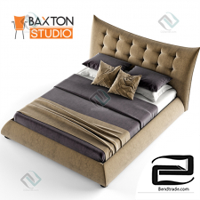 Bed Bed Baxton Studio Marguerite Dark Beige Linen Modern Platform