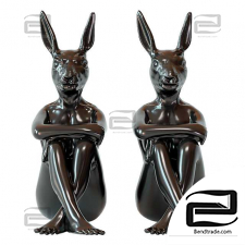 Sculptures of Gangster Rabbit Black