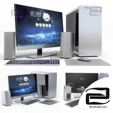 AOC i2757Fm monitor, JONSBO RM4 S cabinet, Bose speakers