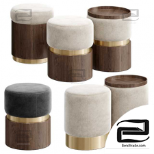 Pouf LUNE STOOLS Carlyle Collective