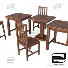 Table and chairs for cafe,bar or garden