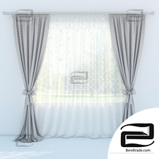 Curtains with bows & tulle