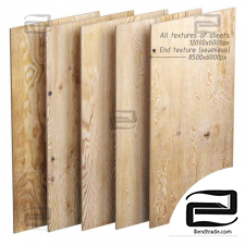 Material wood Set of plywood sheets