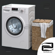 Home appliances Appliances Washing machine Bosch and laundry basket