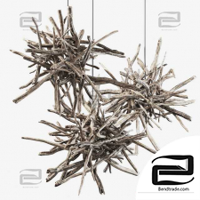 Branch decor lamp n1 / Chandeliers made of branches