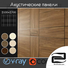 Material wood Acoustic decorative panels 06