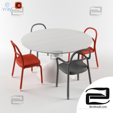 Table and chair Midj Clessidra
