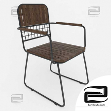 Wood And Metal Chair