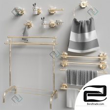 Bathroom Decor Berkley Gold Gaiamobili Bathroom Accessories Set