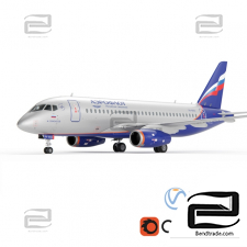 Transport Transport Aircraft SSJ-100 Aeroflot