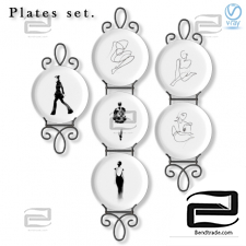 Set of decorative wall plates Set of decorative wall plates