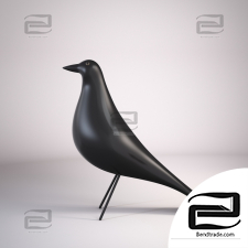 Black wooden bird black wooden bird