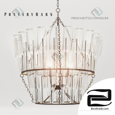 Potterybarn French bottle chandelier pendant lamp