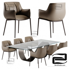 Table and chair Cattelan Italia Butterfly Rhonda