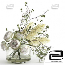 Bouquet in a glass vase