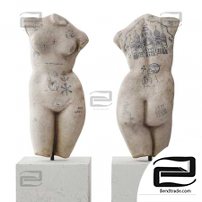 Venus tattoo torso sculptures