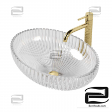 Washbasins Rea Lungo ART L.Gold