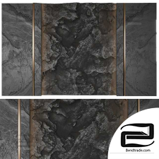 Decorative wall panel with stone 99