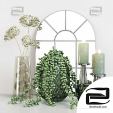 Decorative set of Green Vase