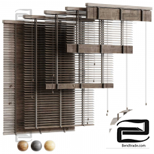 Folding wooden blinds