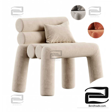 Beige Velvet Accent chairs