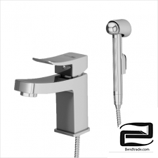 Aller 1068 wash basin mixer with hygienic watering can