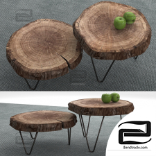 Wood cut tables