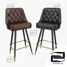 Bar stool Tufted back