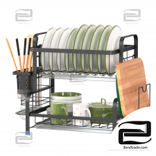 Shelf for drying dishes