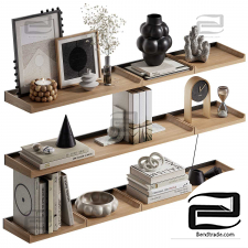 Shelves with decorative set