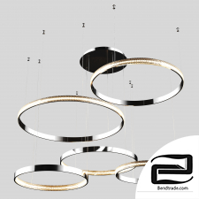 Eurosvet 90175/5 chrome Posh led pendant light