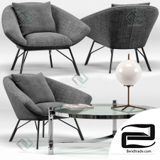 Armchair Soren Lounge Chair Eichholtz Trento Coffee Table