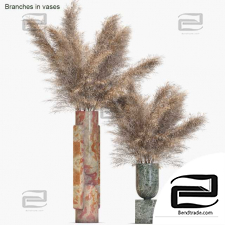 Bouquets Branches in vases