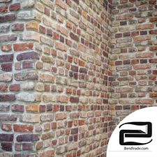 Material Brick wall with corners 05