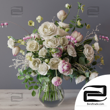 Bouquet Bouquet of white roses 04