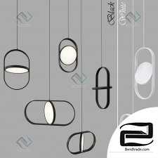 Hanging lamp Modern double round LED pendant lamp