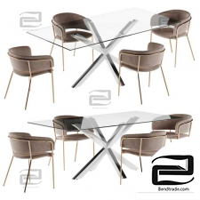 Table and chair La forma Arya & Konnie
