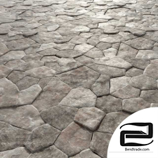 Old rock paving stones
