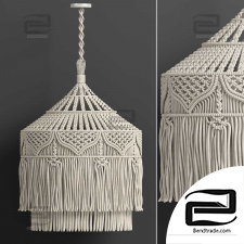 Hanging lamp macrame 07