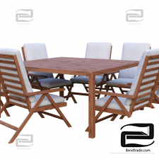 Garden furniture. Table and chairs