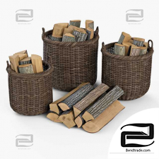 Basket with firewood 026