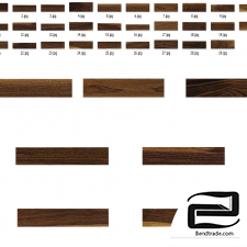 Set of American walnut textures for the multitexture map plugin