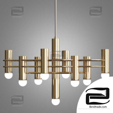 Brass indinana chandelier