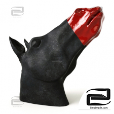 Sculptures Sculptures Horse head red